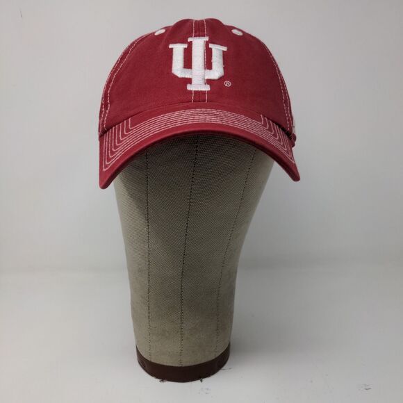 Adidas Indiana University Hoosiers Slideback Hat Red OSFM Embroidered Logo - Picture 2 of 13